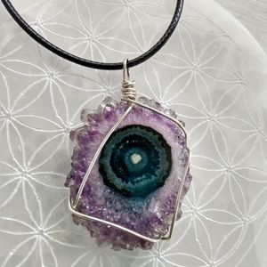 Amethyst stalactite necklace